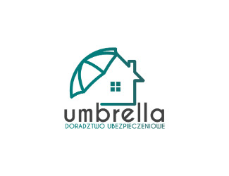 Projekt graficzny logo dla firmy online umbrella doradztwo ubezpieczeniowe